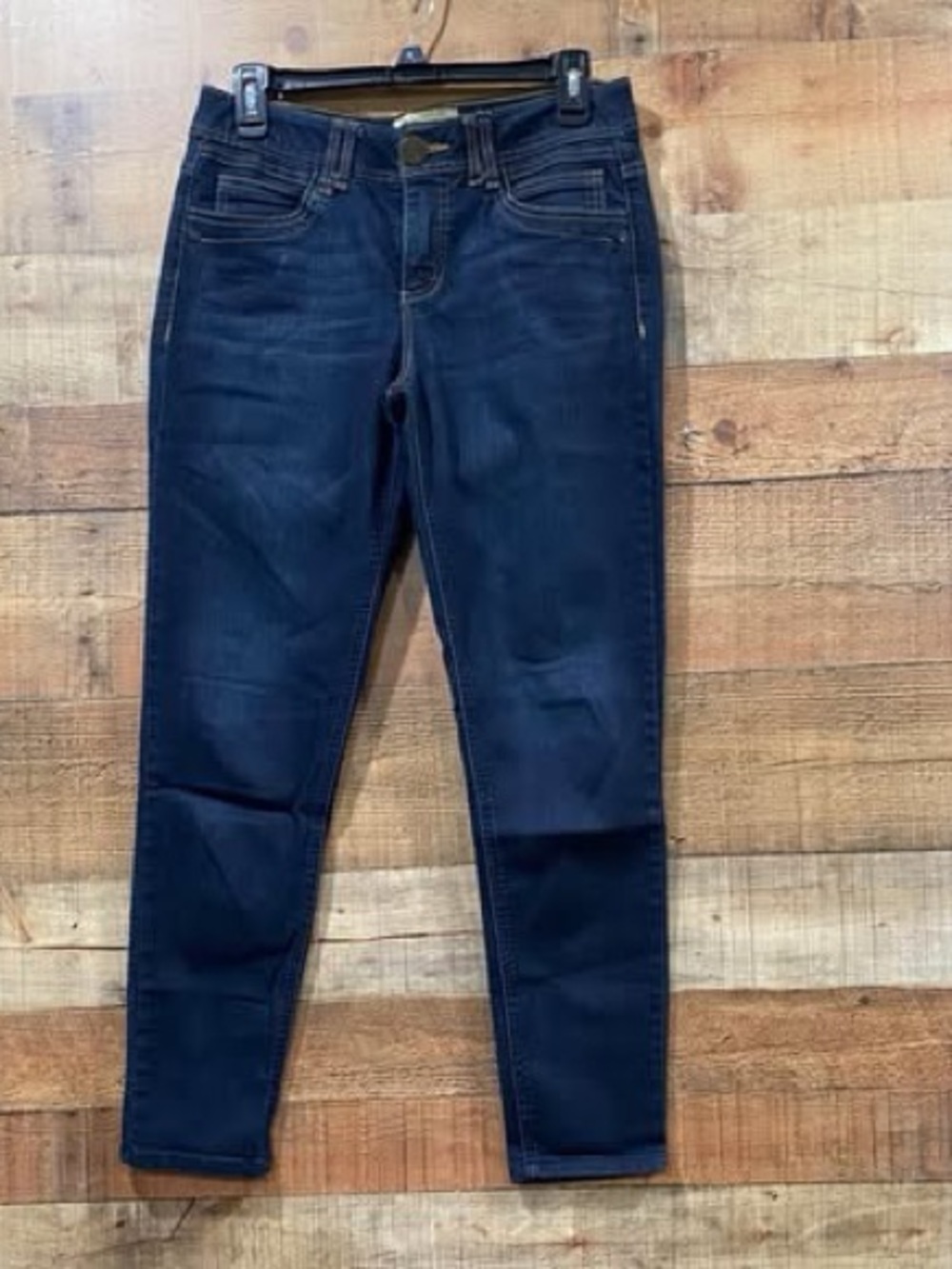 Democracy Slimming Dark Indigo With Built In Abdominal Panel Skinny Jeans Sz 6